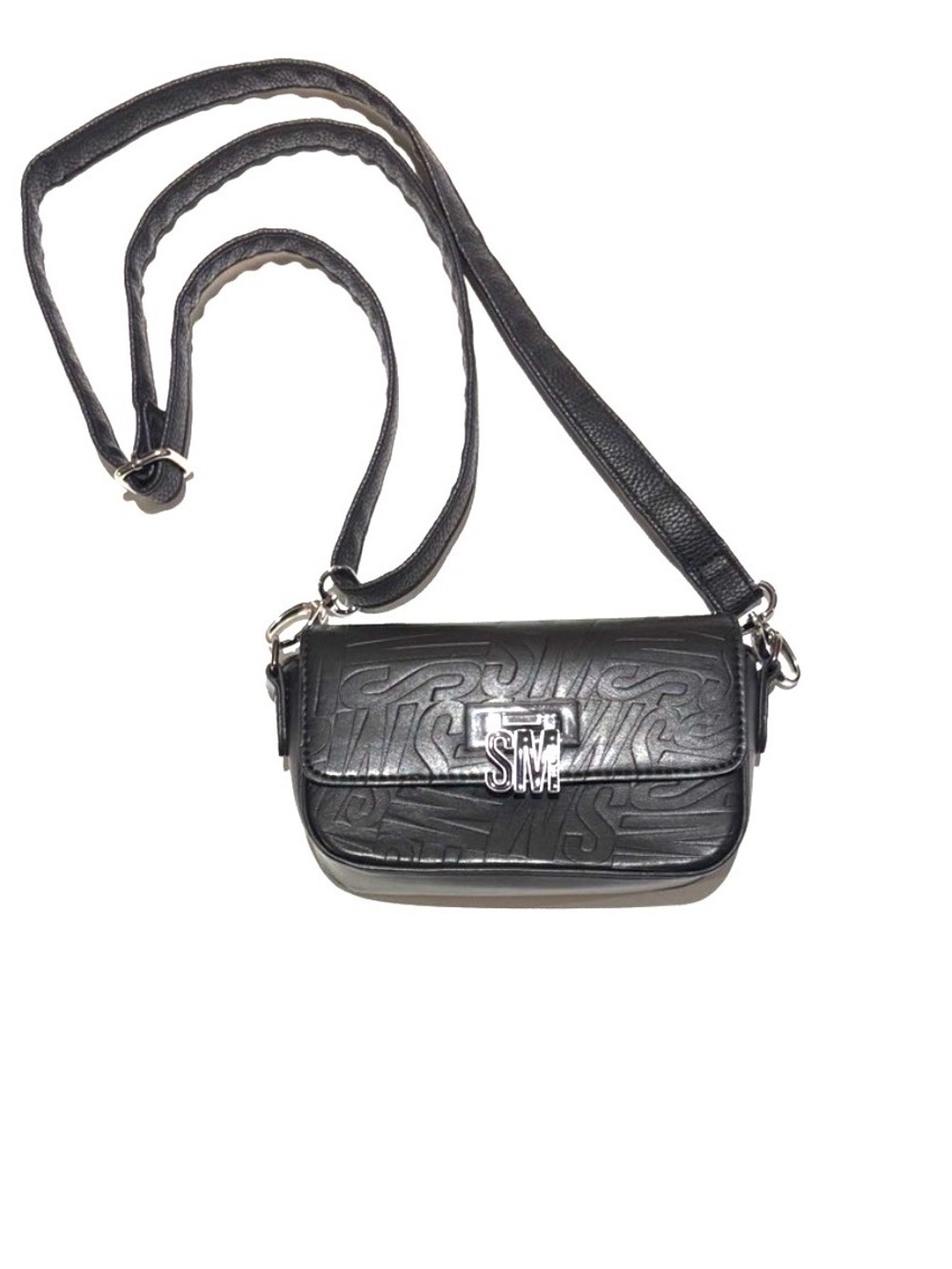 Steve Madden Embossed Black Crossbody Bag